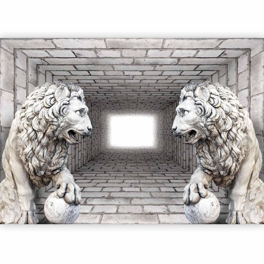 Fototapete - Stone Lions Artgeist