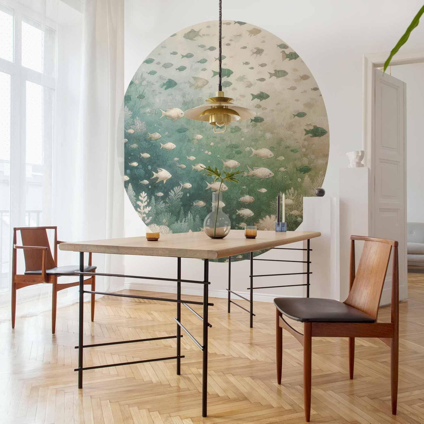 Runde Fototapete - The marine world