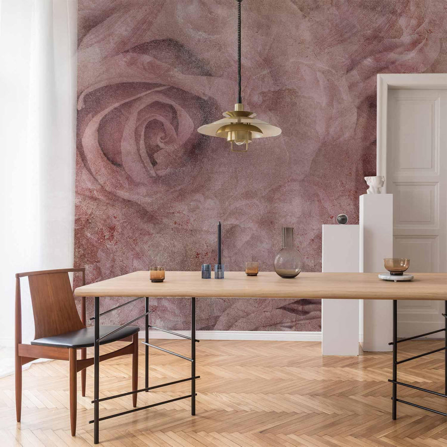 Fototapete Pink Thoughts – Sanfte Wanddekoration in Rosa