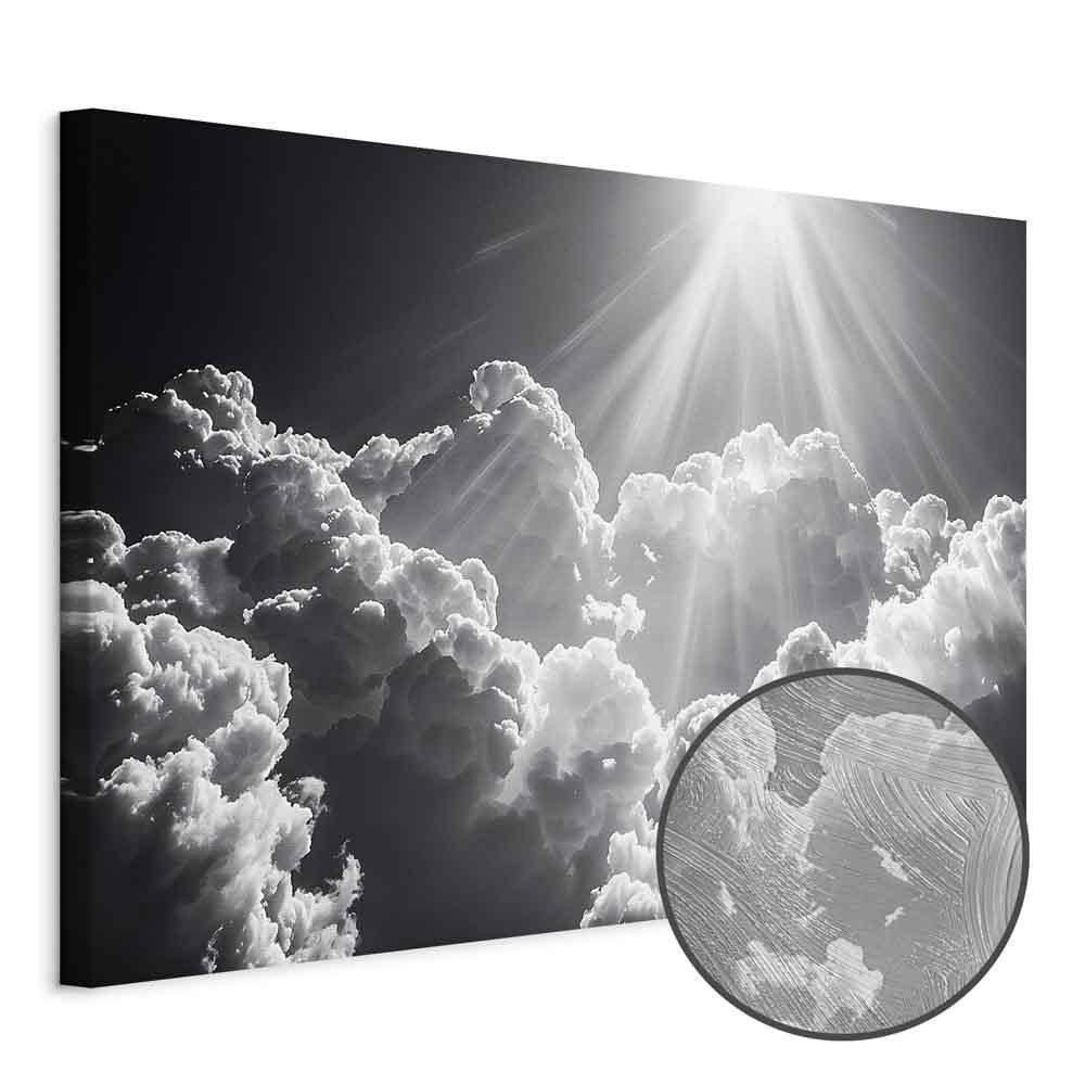 Leinwandbild - Hope in the Clouds: Inspiring Rays of the Sun – Awaken Emotions