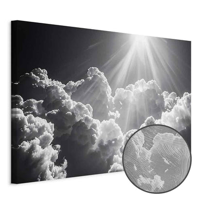 Leinwandbild - Hope in the Clouds: Inspiring Rays of the Sun – Awaken Emotions