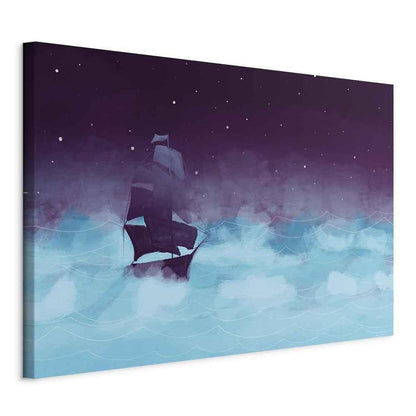 Leinwandbild - Night Waves (1 Part) Wide - Third Variant