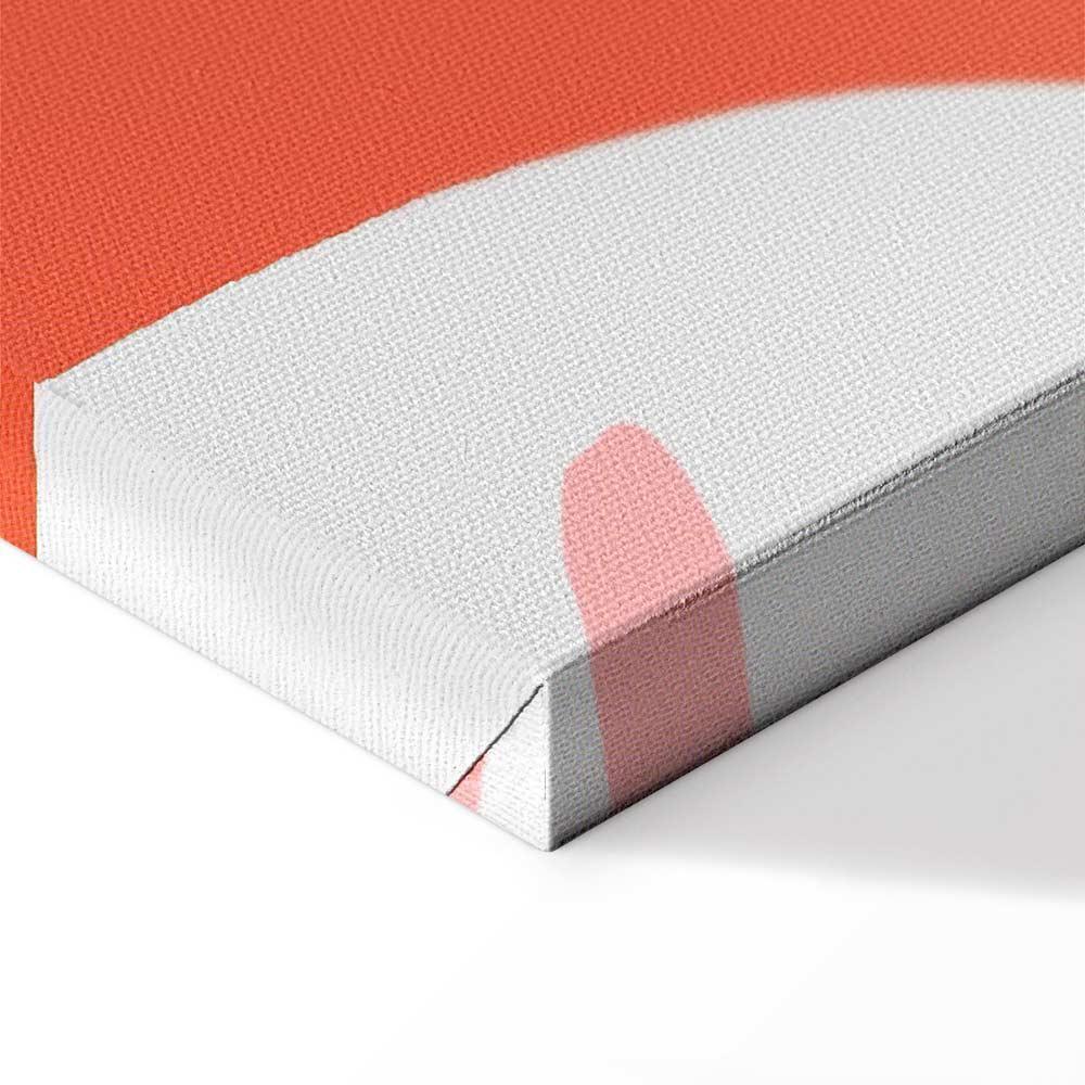 Leinwandbild - Exotic Wings - Parrot Among Abstract Leaf Patterns