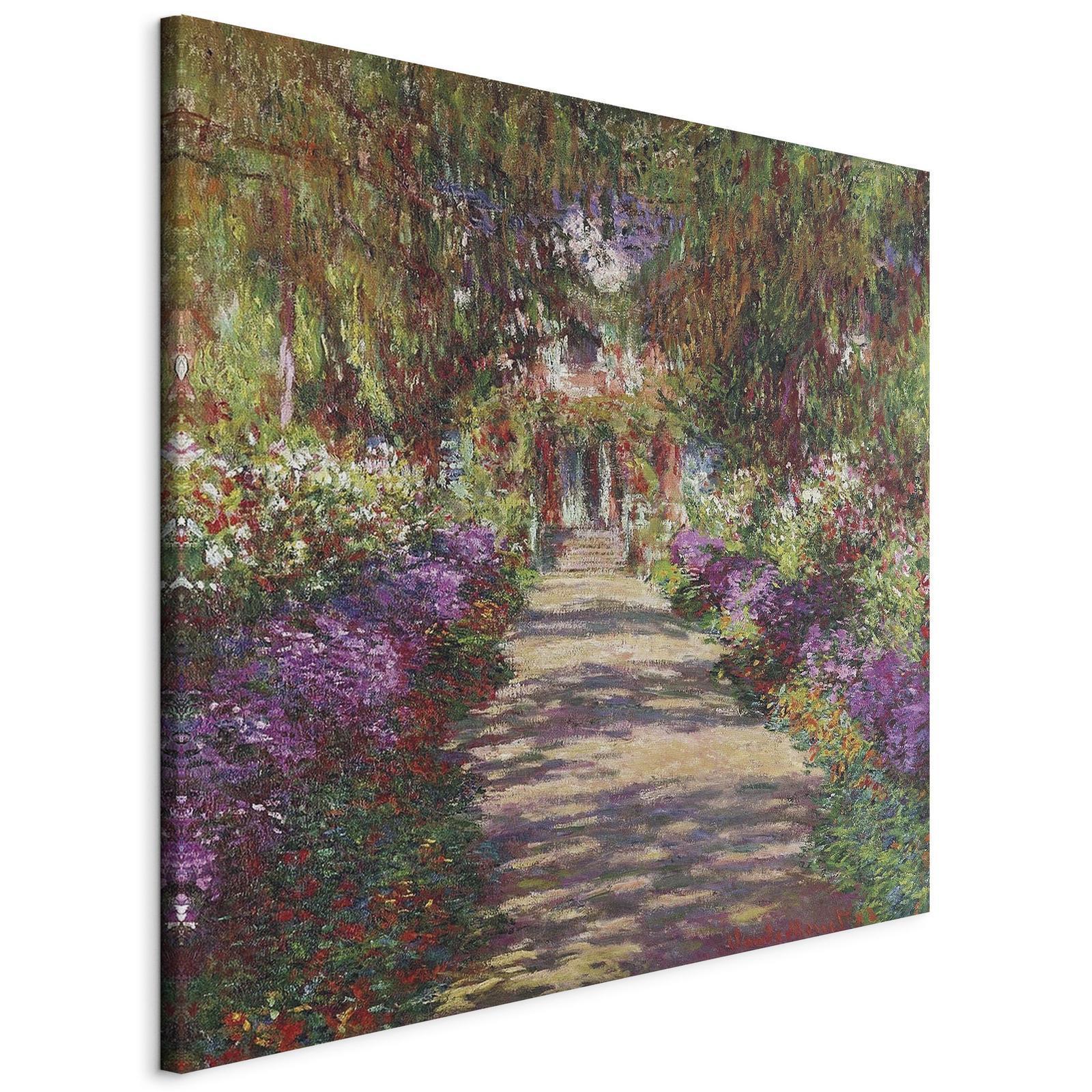 Leinwandbild - Garden Path in Giverny Artgeist