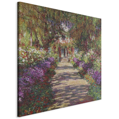 Leinwandbild - Garden Path in Giverny Artgeist