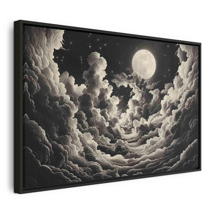 Leinwandbild - Moon and Stars Singing Among the Great Clouds Artgeist