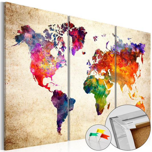 Korkbild - Corkboard Map in Watercolor