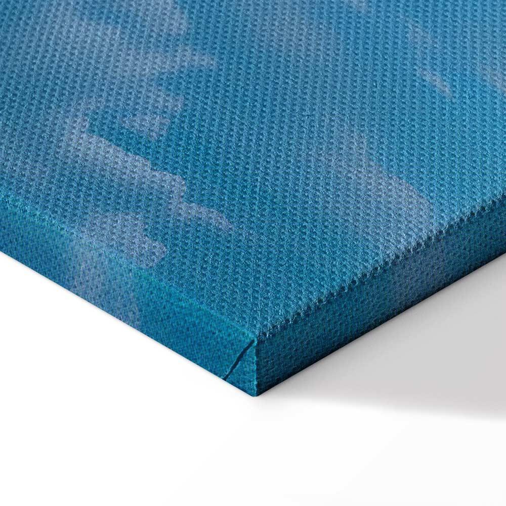 Leinwandbild - Ocean in the Air: Waving Clouds Reflecting Morning Light