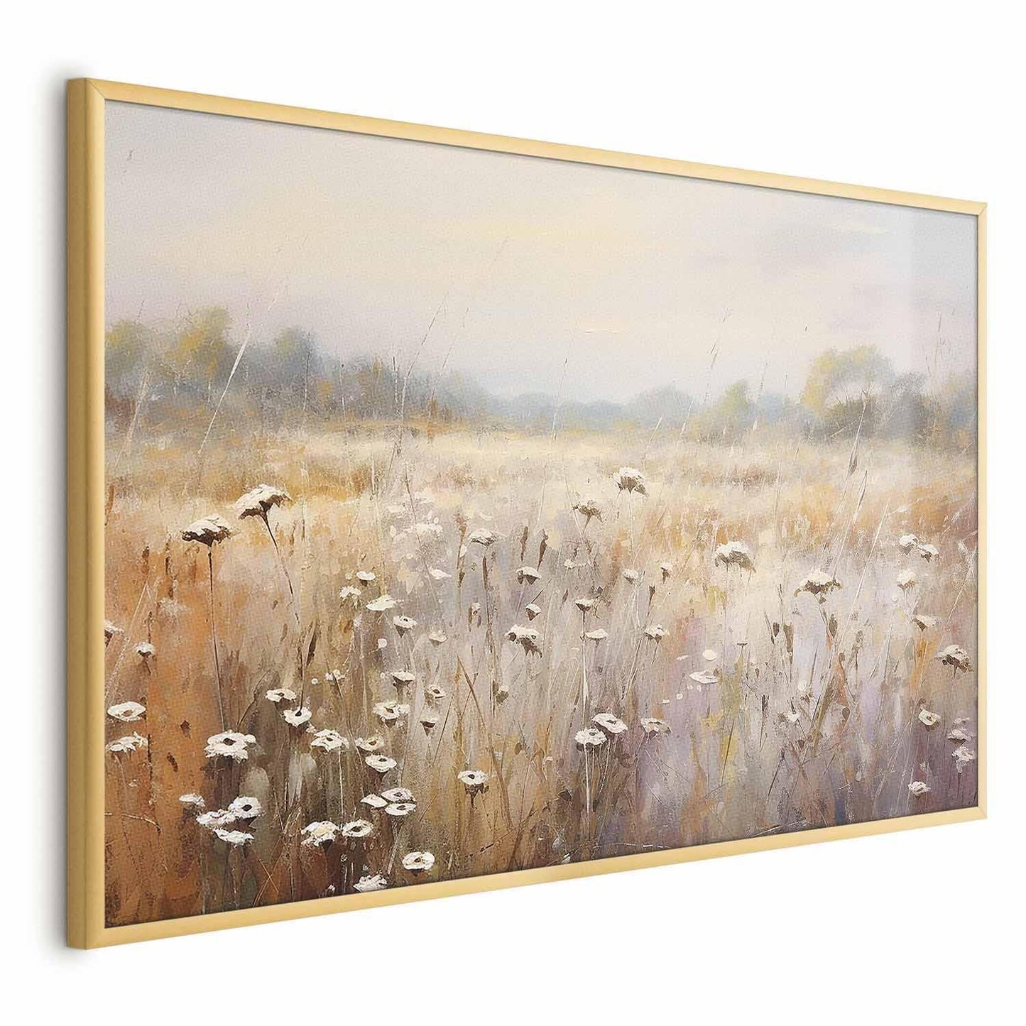 Poster - Impressionist meadow – field landscape in a pastel colour palette