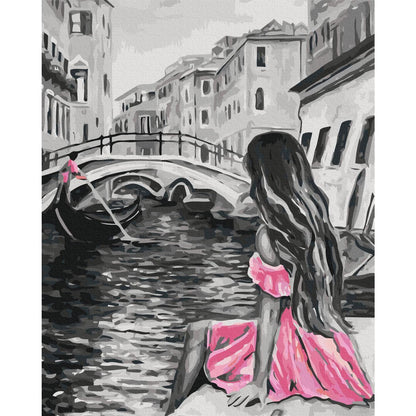 Malen nach Zahlen - Venice (A Girl In A Pink Dress)