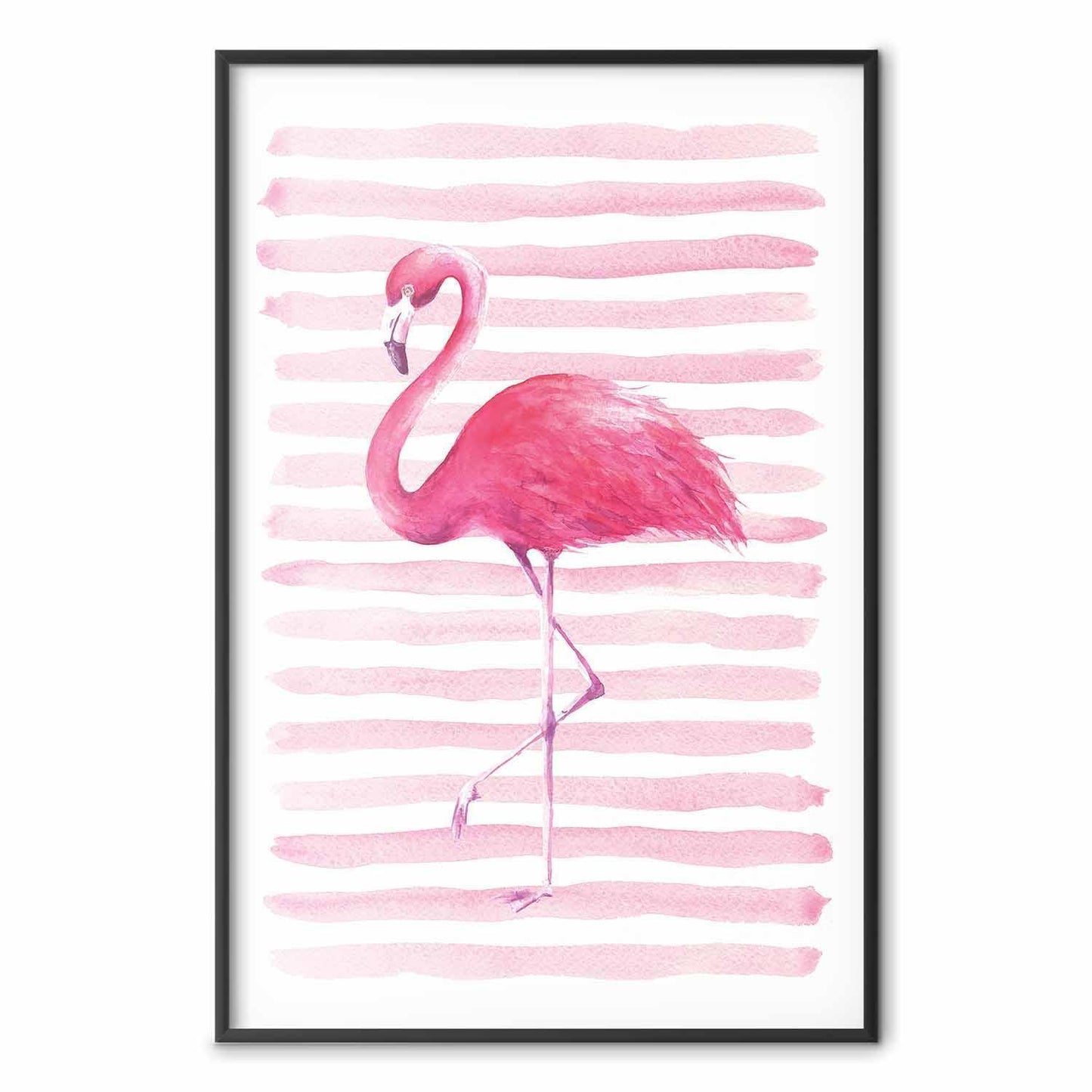 Poster - Flamingo and Stripes