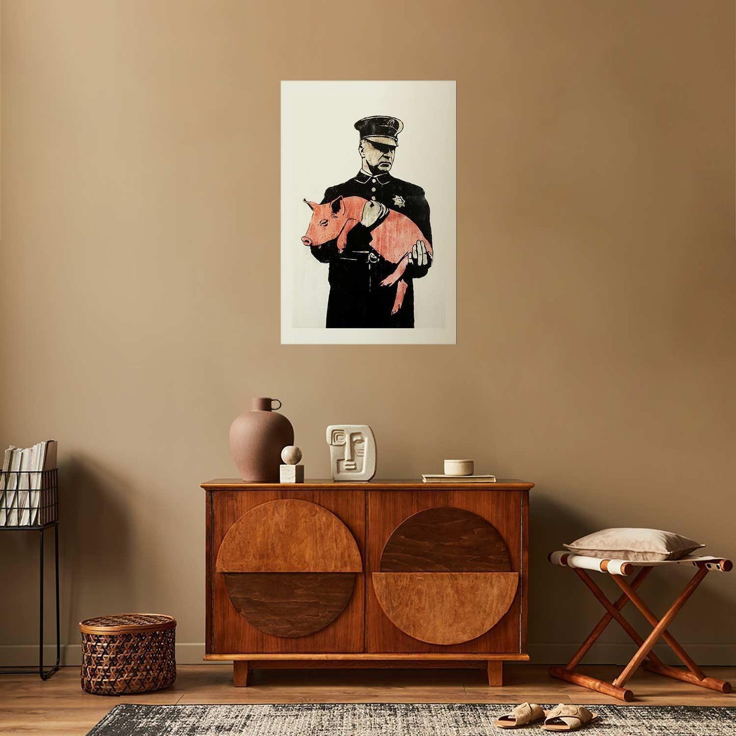 Poster Polizei-Schwein – Humorvoll & originell illustriert