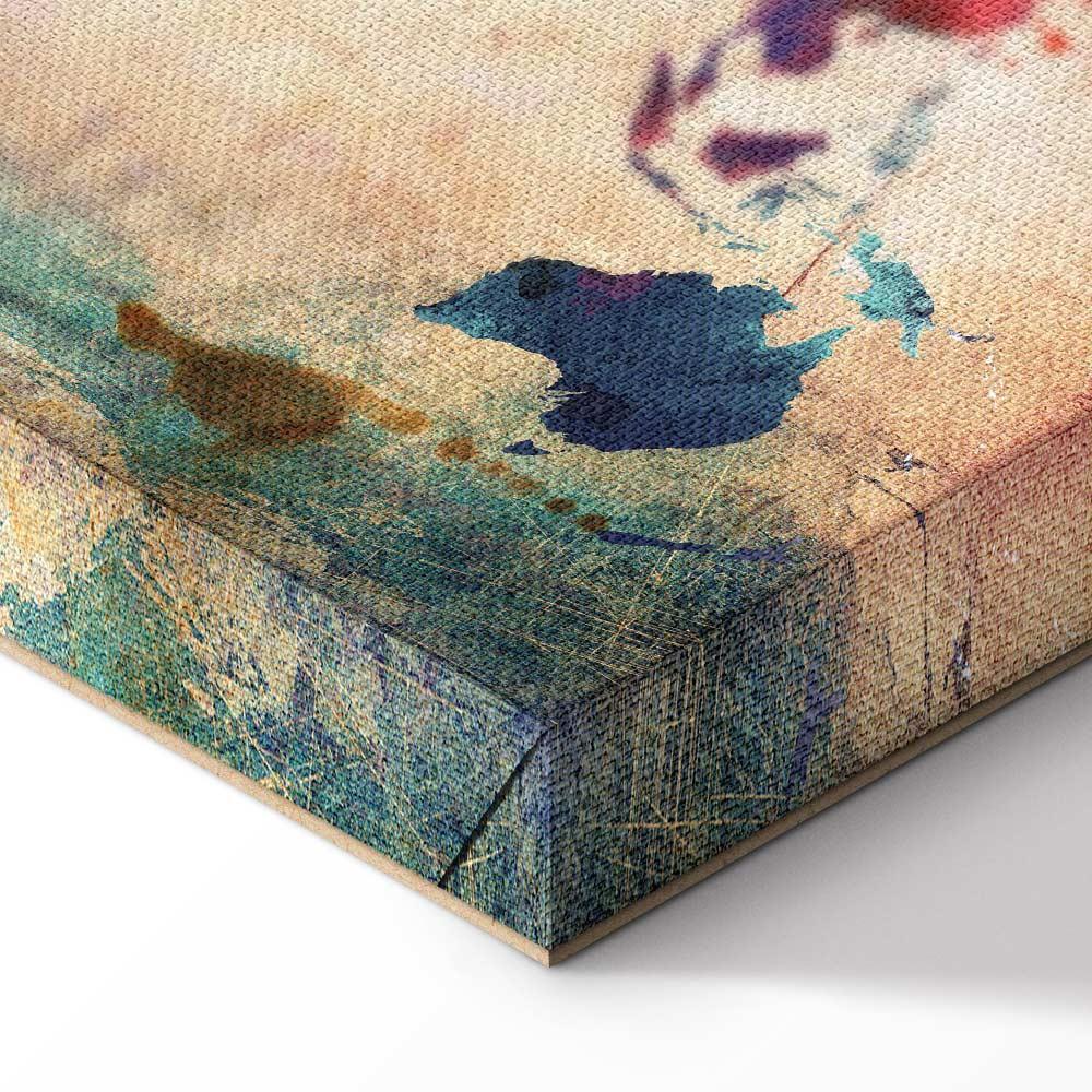 Leinwandbild - Rainbow Map (triptych)