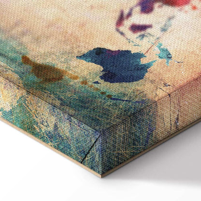 Leinwandbild - Rainbow Map (triptych)