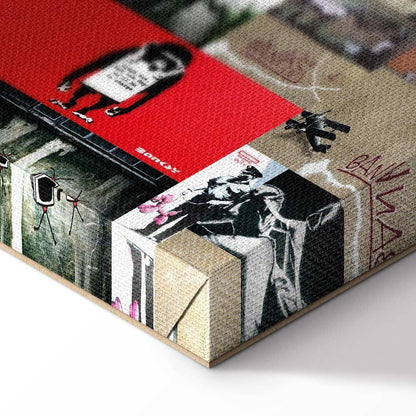 Leinwandbild - Art of Collage: Banksy IV