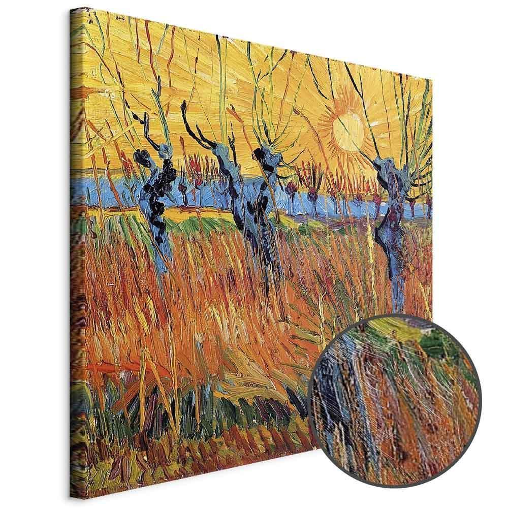 Leinwandbild - Vincent van Gogh – Willows at Sunset