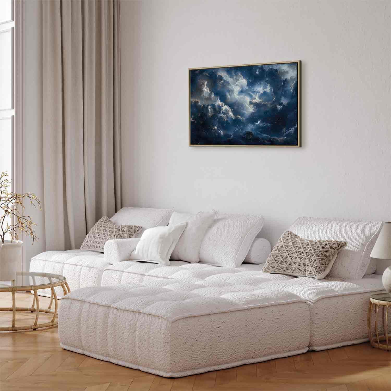 Leinwandbild - Astronomical Wonders: Clouds and Stars in Harmonious Combination Artgeist
