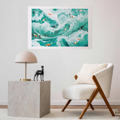 Poster - Fish and Waves Artgeist