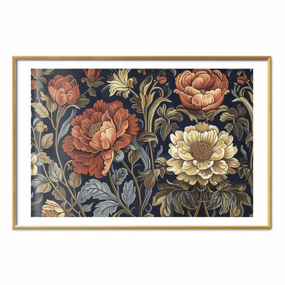 Poster - Tapestry Large Retro Flowers