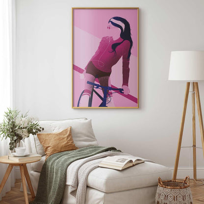 Poster - Woman on a Bicycle Artgeist
