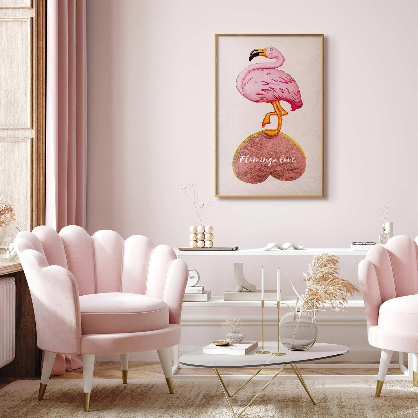 Poster - Flamingo in Love Artgeist