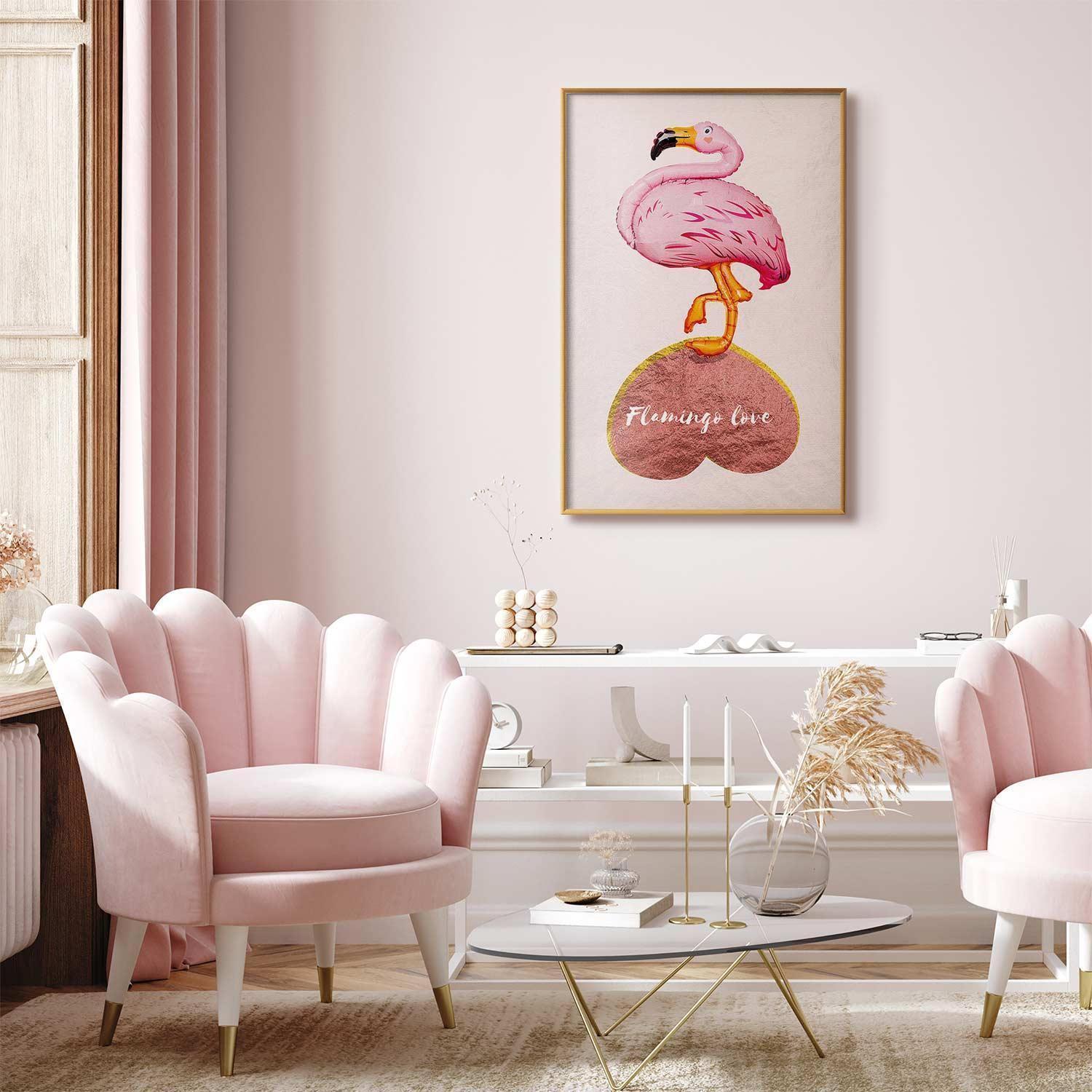 Poster - Flamingo in Love Artgeist