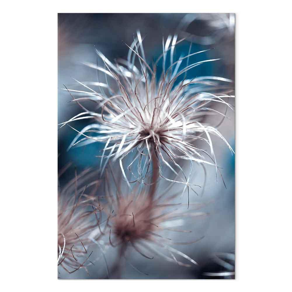 Leinwandbild - Plant in Blues (1 Part) Vertical