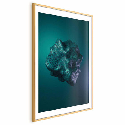 Modern framed poster with abstract geometric design, perfect for interior decor.