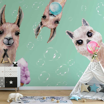 Fototapete - Crazy Llamas Artgeist