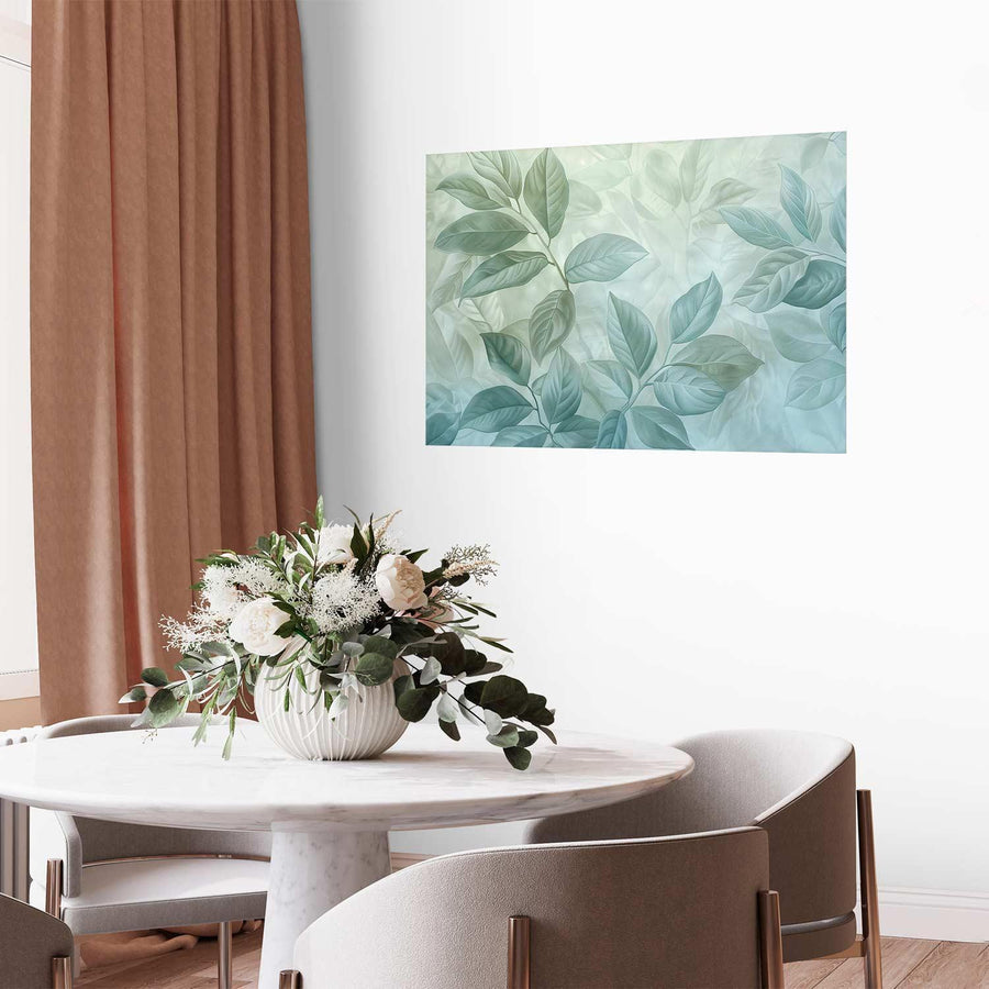 Poster - Mint Leaves - large botanical motif Artgeist