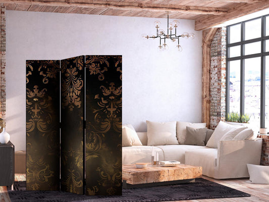 Paravent - Baroque Ornaments in Patinated Gold and Bronze - Retro Motif Artgeist