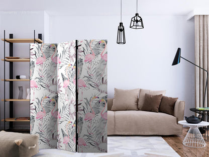 Paravent - Flamingos and Twigs Artgeist