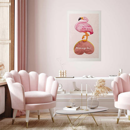Poster - Flamingo in Love Artgeist