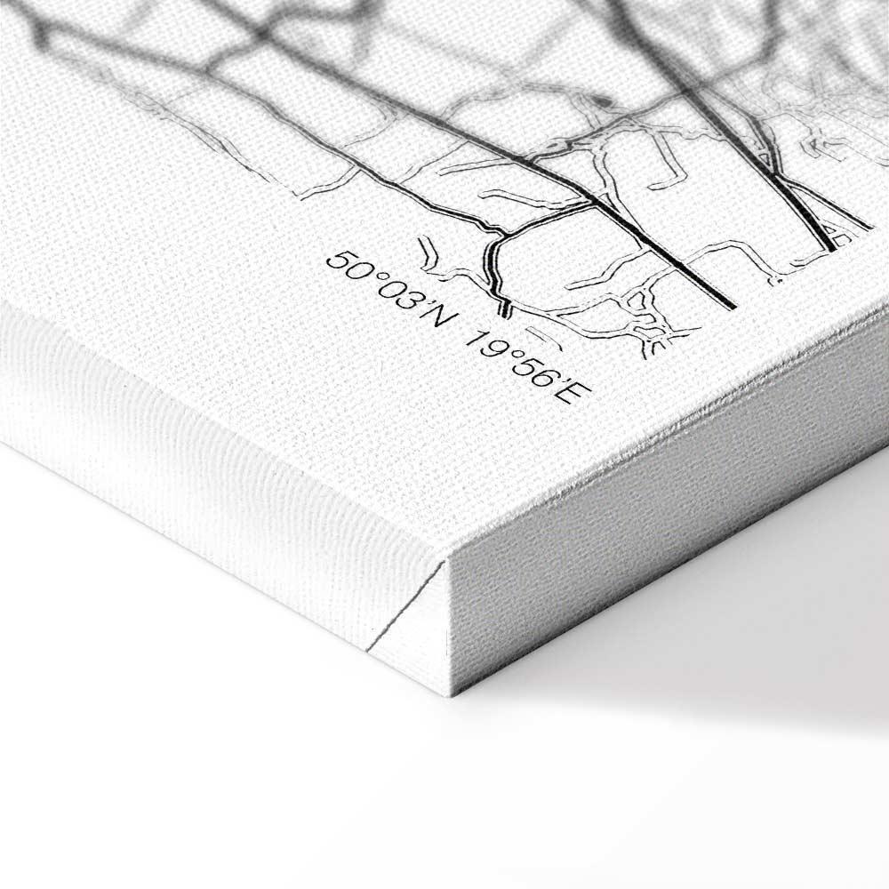 Leinwandbild - City Plan: Krakow (1 Part) Wide