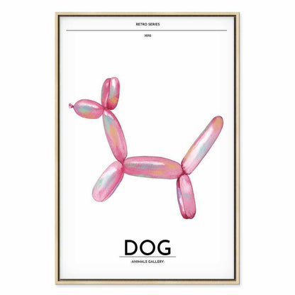 Leinwandbild - Holo-Dog - Colorful Dog in Retro Style