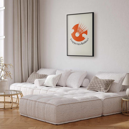 Poster - Shuttlecock Against the Orange Sun