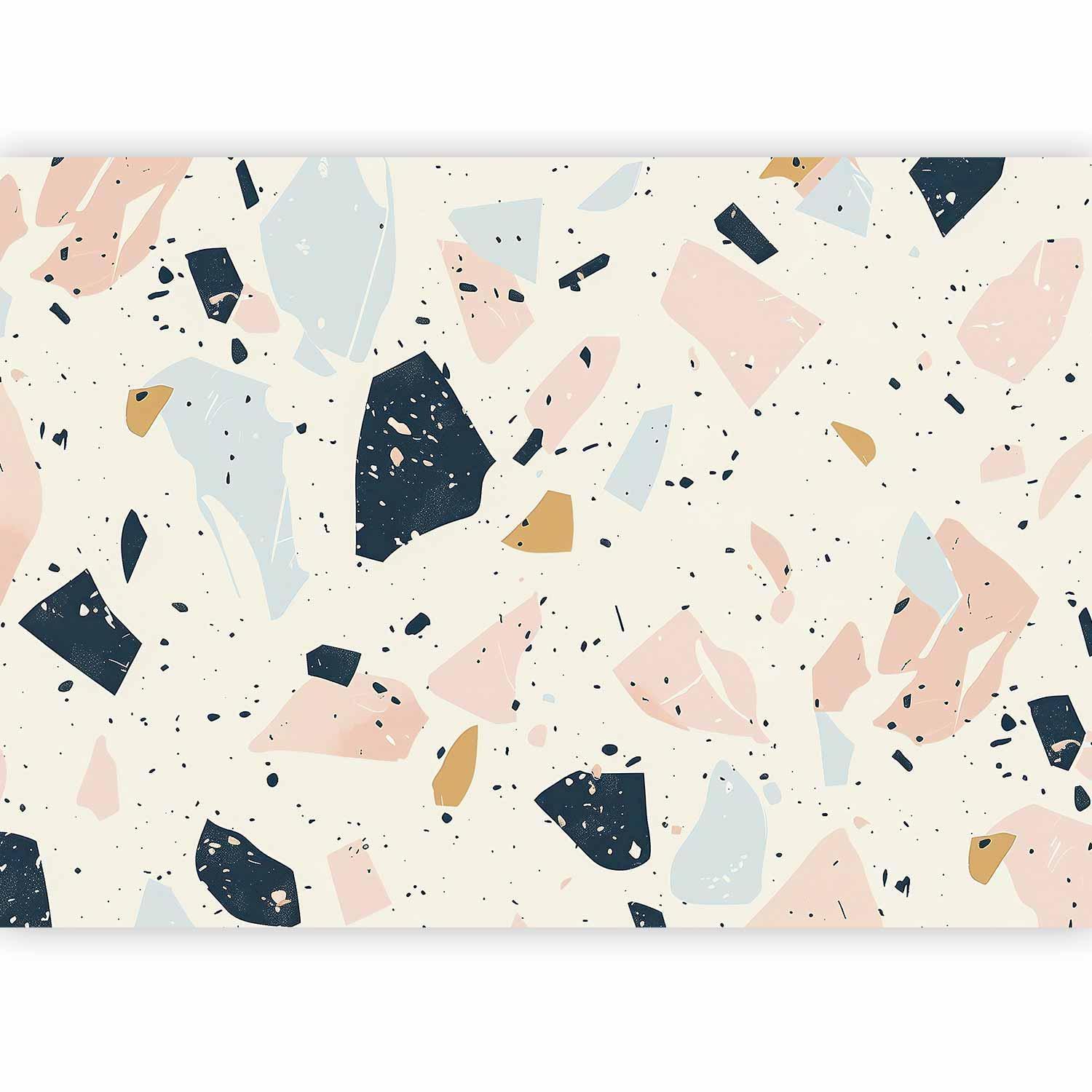 Fototapete - Terrazzo with Large Scaled Stones in Subdued Colors Artgeist