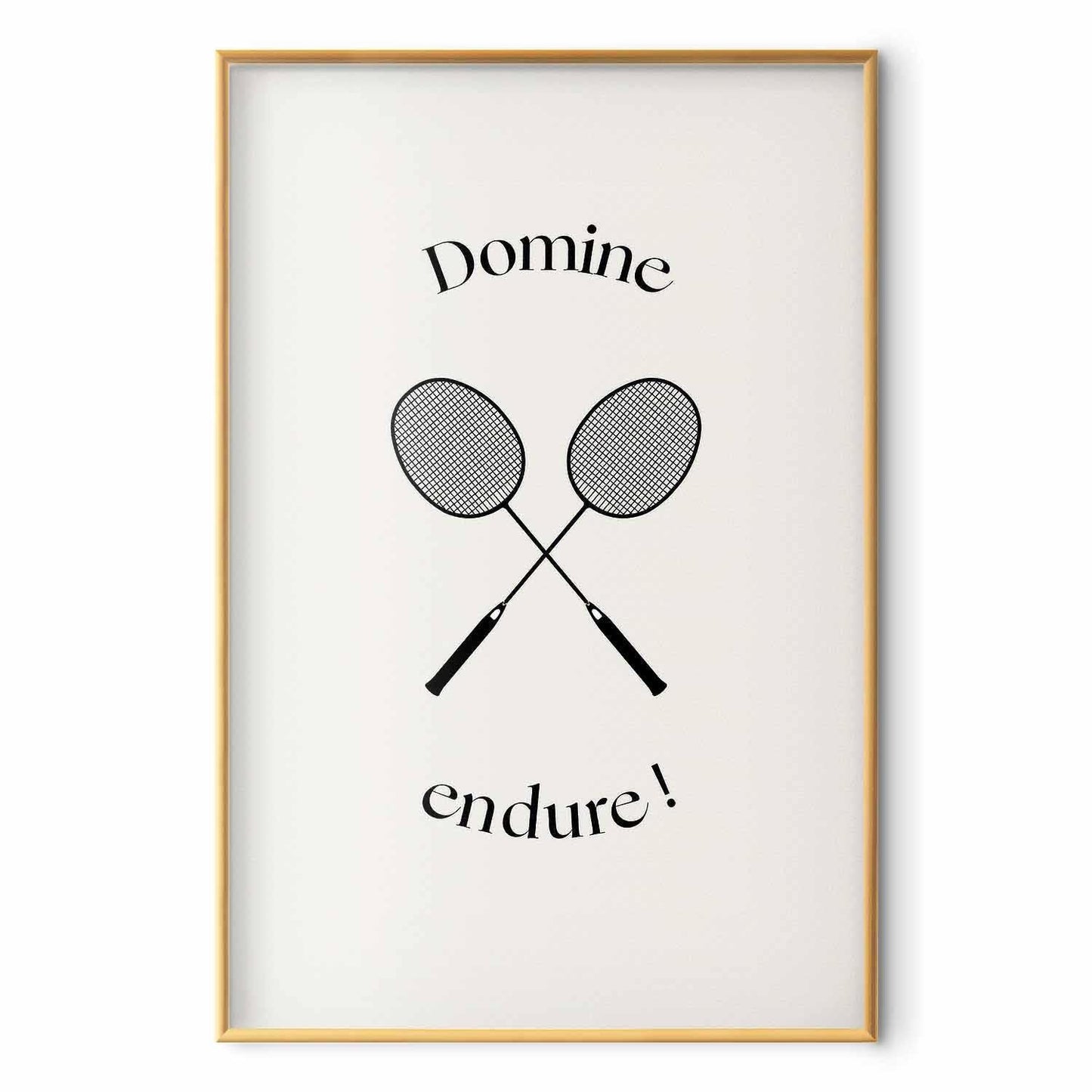 Poster - Summer Games - Badminton Rackets on a White Background