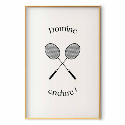Poster - Summer Games - Badminton Rackets on a White Background