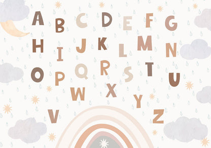 Fototapete - Letters in Soft Colours Artgeist