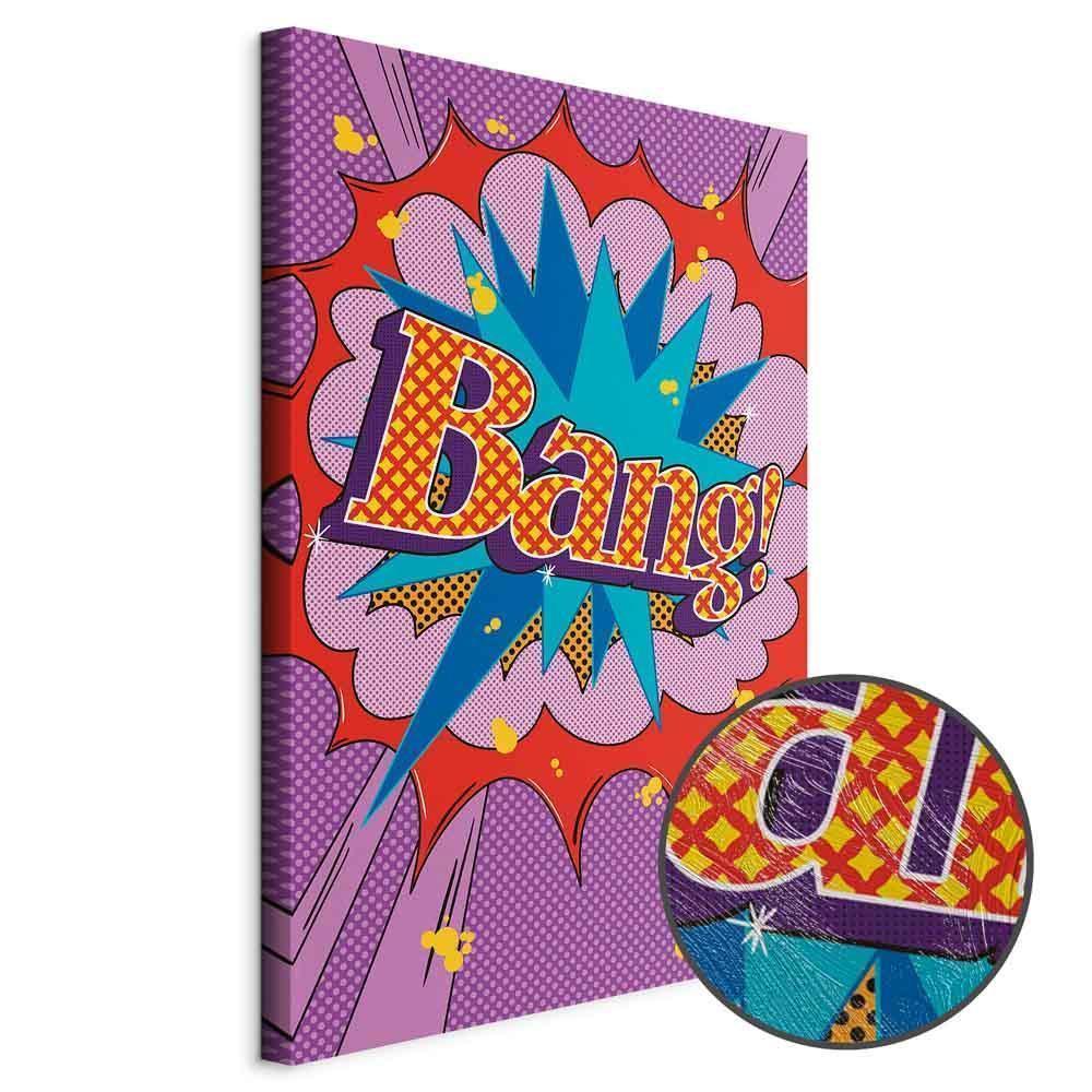 Leinwandbild - Comic Street Art (1-part) - Colorful Text on Vibrant Background