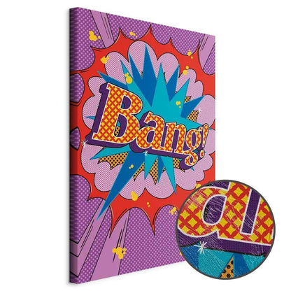 Leinwandbild - Comic Street Art (1-part) - Colorful Text on Vibrant Background