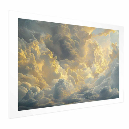 Poster - Last Breath of the Day: Clouds Illuminated by Evening Glow