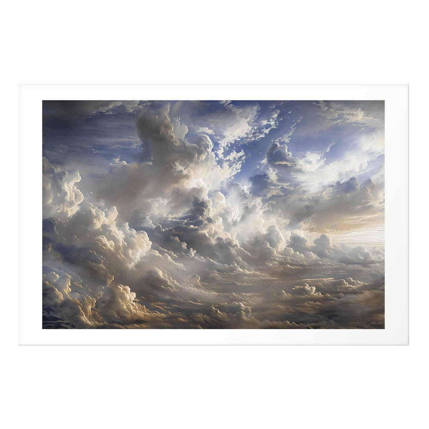 Poster - Golden Reflections on Clouds Announcing Dusk