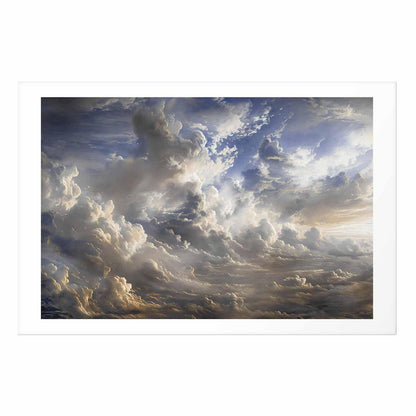 Poster - Golden Reflections on Clouds Announcing Dusk