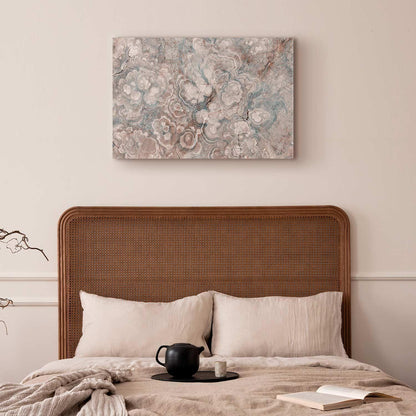 Leinwandbild - Marble flowers – natural stone structure in pastel colours