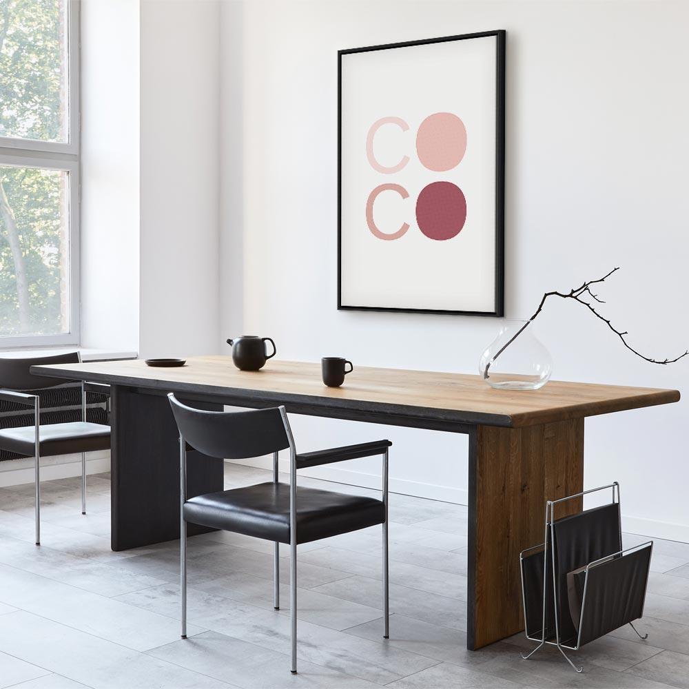 Leinwandbild - Pink Coco (1 Part) Vertical