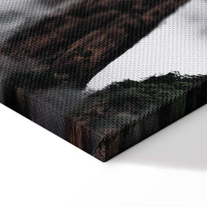 Leinwandbild - High Mountains in Mist (1-part) - Landscape of Clouds Amid Rocks