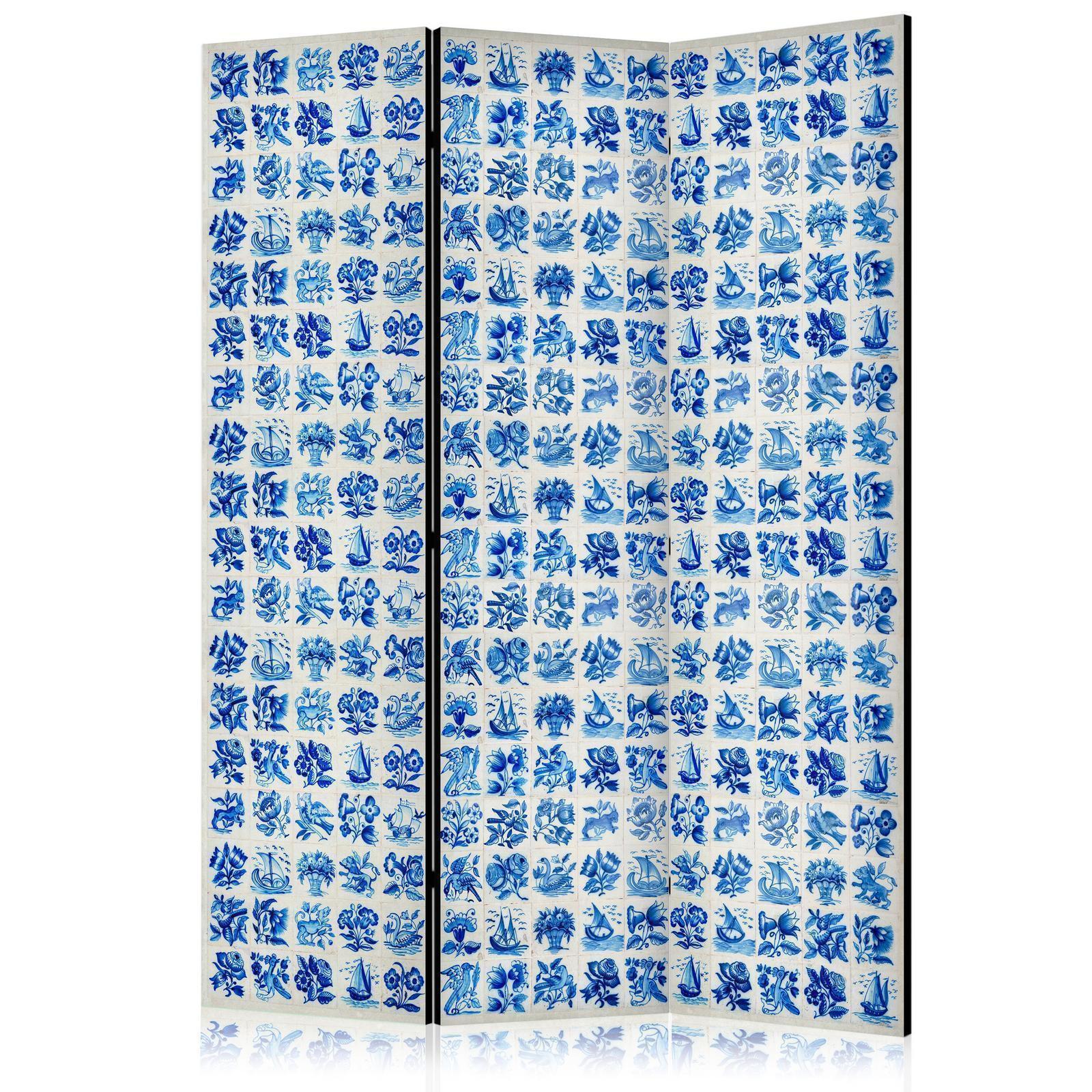 Paravent - Ceramic Tiles - Traditional Portuguese Blue Tiles Azulejos Artgeist