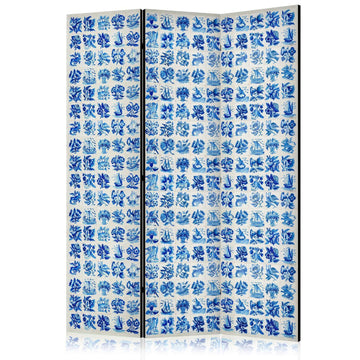 Paravent - Ceramic Tiles - Traditional Portuguese Blue Tiles Azulejos Artgeist